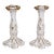 German Rococo Porcelain Candlestick Holders, a Pair For Sale