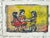 A wonderfully expressive vintage miniature painting depicting three children holding hands in a spirited game of “Round...