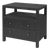 Nora 28 in. W Raffia 2 Drawer Nightstand with Top Open Shelf, Charcoal Raffia For Sale