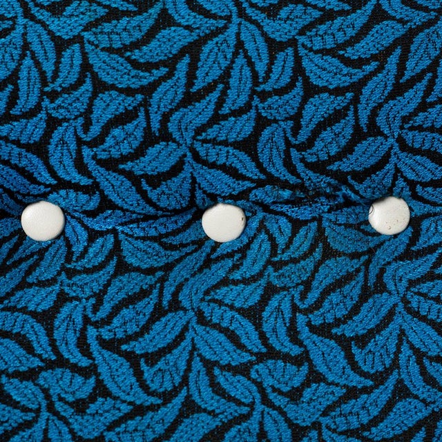 Space Age Lounge Chairs in Blue Pattened Upholstery, Former Czechoslovakia, 1970s, Set of 2 For Sale - Image 11 of 13