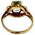 Early 20th Century 18k Gold Tourmaline and White Topaz Cocktail Ring For Sale - Image 5 of 8