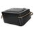 Animal Skin Black Quilted Patent Top Handle Vanity With Chain For Sale - Image 7 of 9