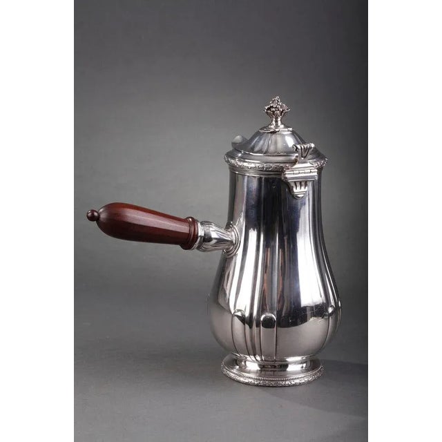 French Silver Hot Chocolate Pot or Coffee Pot by Puiforcat For Sale - Image 6 of 18