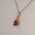 Madagascar Ruby Pendant With Natural Diamonds in Solid 14k Gold – Round 4.5mm For Sale In Columbus - Image 6 of 8