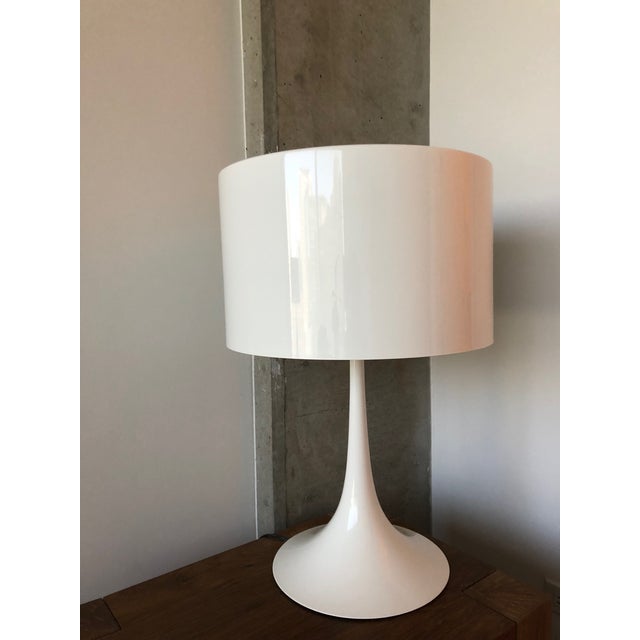 Contemporary Vintage Flos T2 Spun Table Lamp With Shade by Sebastian Wrong For Sale - Image 3 of 5