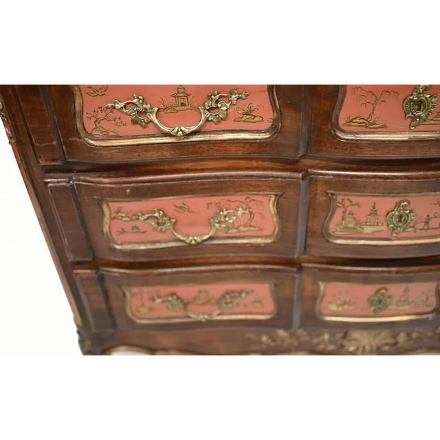 Stunning antique Chinese red lacquer chest of drawers or commode - We date this important piece of furniure to 1890 - with...
