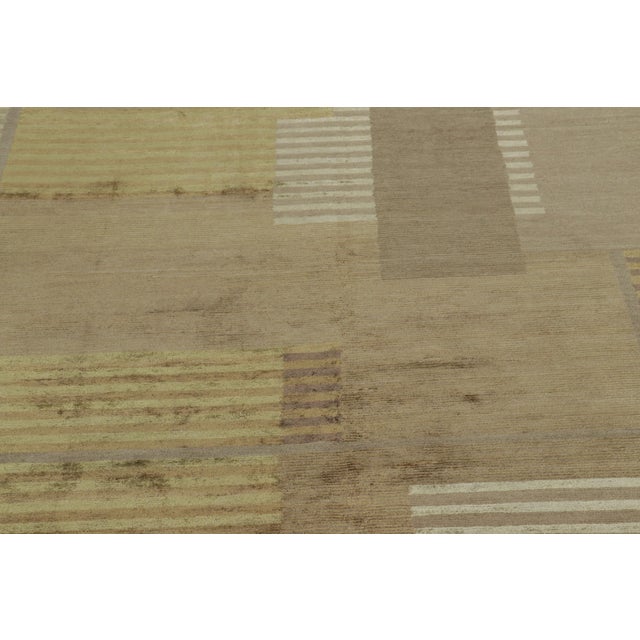 Rug & Kilim’s Modern Geometric Rug in Brown Tones For Sale In New York - Image 6 of 10