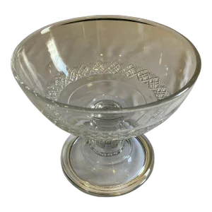 Vintage Glass Pedestal Bowl or Catchall