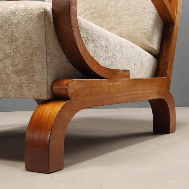 Wood Art Deco Armchairs, 1930s, Set of 2 For Sale - Image 7 of 10