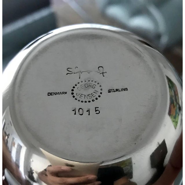 Mid 20th Century Rare Sterling Silver Coffee Service by Sigvard Bernadotte for Georg Jensen - 4 pcs For Sale In Atlanta - Image 6 of 12