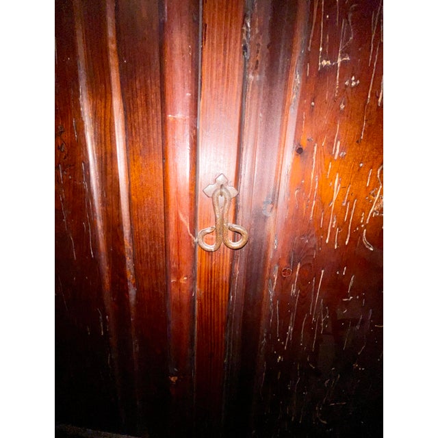 2000 - 2009 Mexican Hacienda-Style Pine Armoire With Iron Hardware For Sale - Image 5 of 9