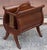 Victorian Early 20th Century Ferguson Bros. Walnut Lyre Harp Form Magazine Holder For Sale - Image 3 of 10