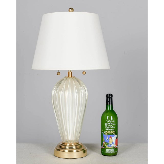 Seguso White Murano Glass Mid Century Lamp For Sale - Image 11 of 11
