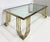 Mid-Century Modern Bianci Firenze 1970s Italian Brass and Chrome Coffee Table With Glass Top For Sale - Image 3 of 6