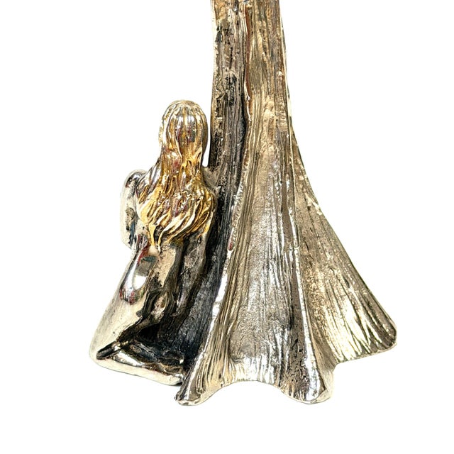 Late 20th Century Yaacov Heller Adam and Eve Sterling Silver Candlesticks, Pair, 1993 For Sale - Image 5 of 18