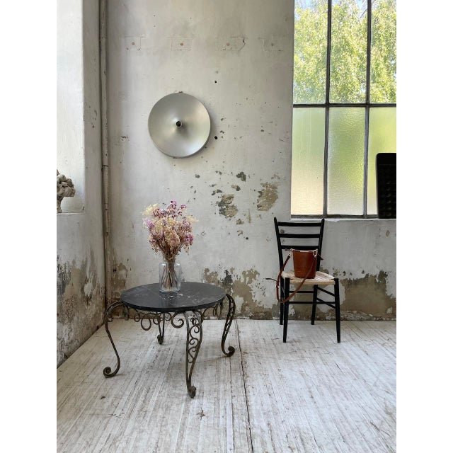 Metal and Black Marble Coffee Table by René Drouet, 1960s For Sale - Image 13 of 18