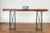 Contemporary Contemporary Console Table with Reclaimed Wood Top & Metal Bases For Sale - Image 3 of 12