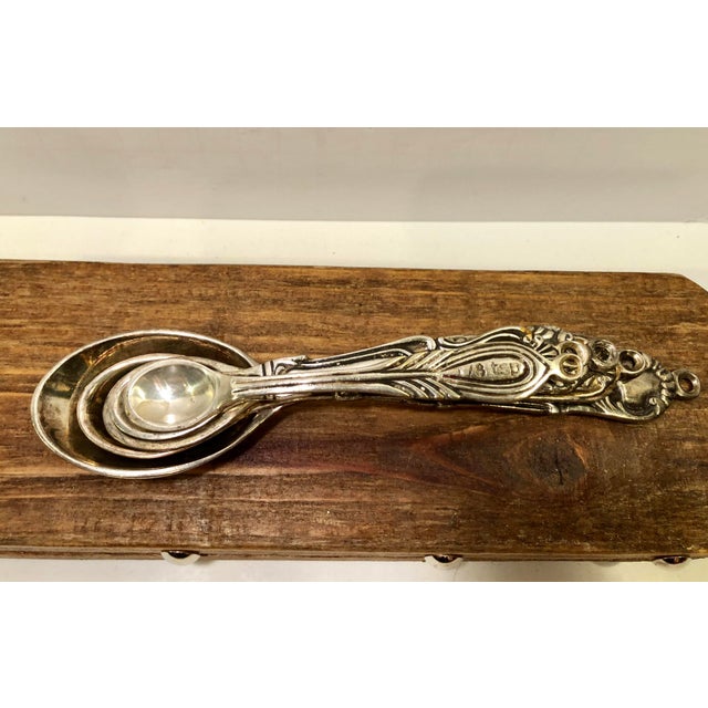 1980s Vintage Indian Silver Plated Measuring Spoons Set of 5 Chairish