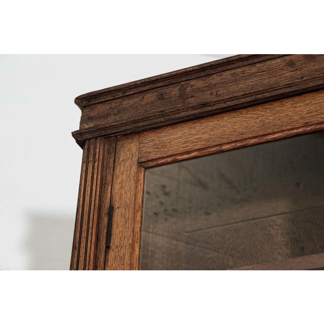 English Glazed Oak Library Bookcase, 19th Century For Sale - Image 6 of 15