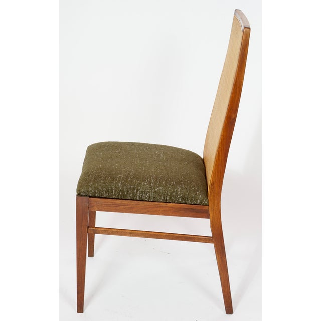 Mid Century Modern Cane Back Dining Chairs in the Style of Milo Baughman for Dillingham Seat of 4 For Sale - Image 10 of 12