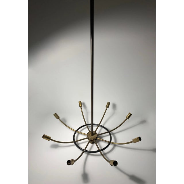 Stilnovo Vintage Modern Chandelier Lamp For Sale - Image 4 of 10