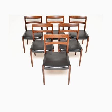 Vintage Swedish Dining Chairs attributed to Nils Jonsson, 1960, Set of 6 For Sale - Image 9 of 9