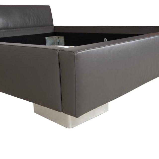 Leather Bed in Grey from Machalke For Sale - Image 4 of 17
