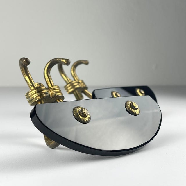 Vintage Brass Coat Hooks, Italy, 1950s, Set of 2 For Sale - Image 13 of 16
