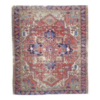 20th Century Persian Heriz Rug 5’0" X 5’10" For Sale