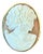 Vintage Victorian Carved Shell Cameo Pendant Brooch For Sale