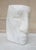 Jochen Sendler:( Germany 1939): Solid block of white marble in a triangular construction of the human face. In a soft...