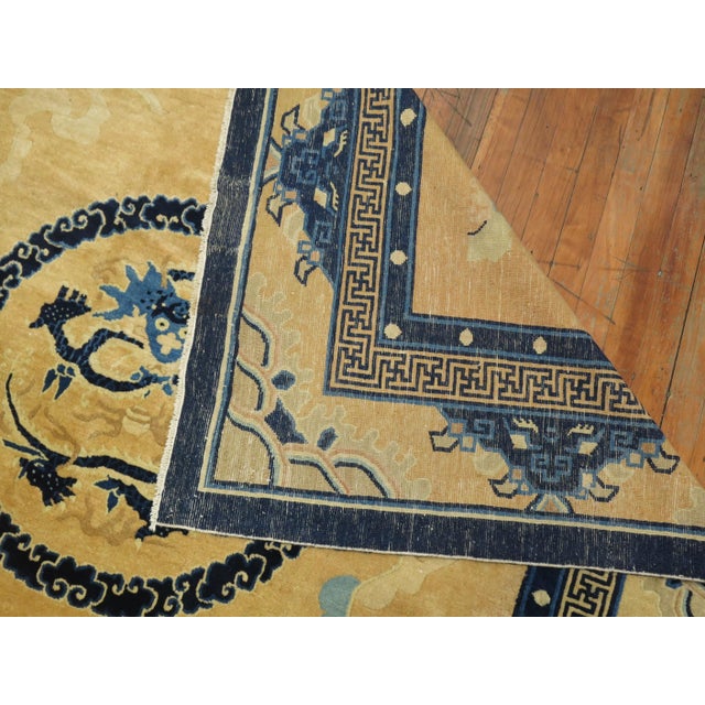 Large Antique Chinese Dragon Rug For Sale - Image 12 of 18