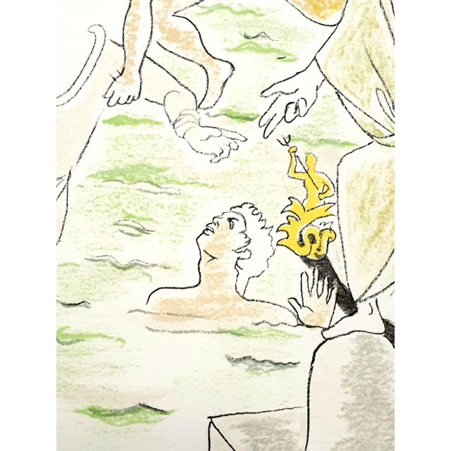 Early 21st Century Jean Cocteau, Angel, 1967, Hand-Colored Lithograph For Sale - Image 5 of 11