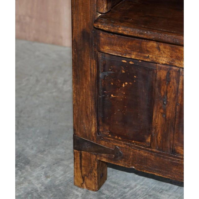 Antique Oak and Iron Bound Hall Seats, 1880s, Set of 3 For Sale - Image 16 of 18