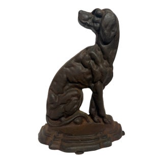 Cast Iron Muscular Labrador Door Stop For Sale