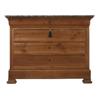 19th Century French Louis Philippe Commode, With Marble Top For Sale