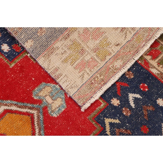 Red 1979 Tribal Red Medallion Runner Rug For Sale - Image 8 of 10