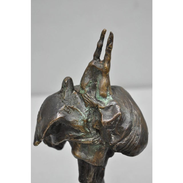 Vintage Elbert Weinberg "Scroll" Bronze Brutalist Abstract Sculpture Figure For Sale - Image 13 of 15
