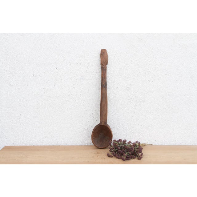 Wood Antique Primitive Handle Ladle For Sale - Image 7 of 7