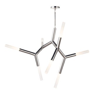 Regina Andrew Traveler Steel Chandelier, Polished Nickel For Sale