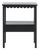Heaven Scalloped Low Drawer Accent Table in Matte Black For Sale