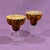 Boho Chic Late 20th Century Pair of Hand Blown Leopard Margarita Glasses For Sale - Image 3 of 8