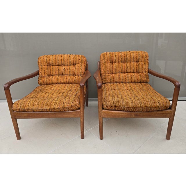 Scandinavian Modern Teak Lounge Chairs, Denmark, 1970s, Set of 2 For Sale - Image 6 of 14