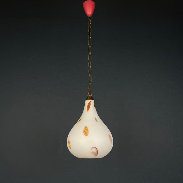 Mid-Century Modern Opaline Murano Glass Pendant Lamp from Stilnovo, 1950s For Sale - Image 15 of 15