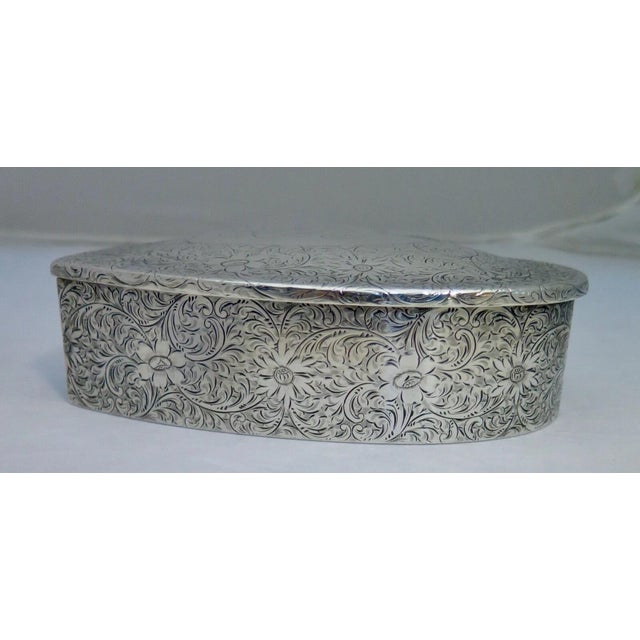 Early 20th Century Mother’s Day Sterling Silver Jewel Box For Sale - Image 12 of 12