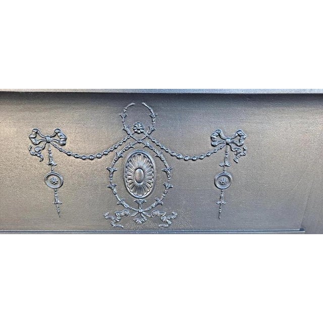 Antique Edwardian Cast Iron Fireplace Mantel and Chimneypiece For Sale - Image 9 of 10