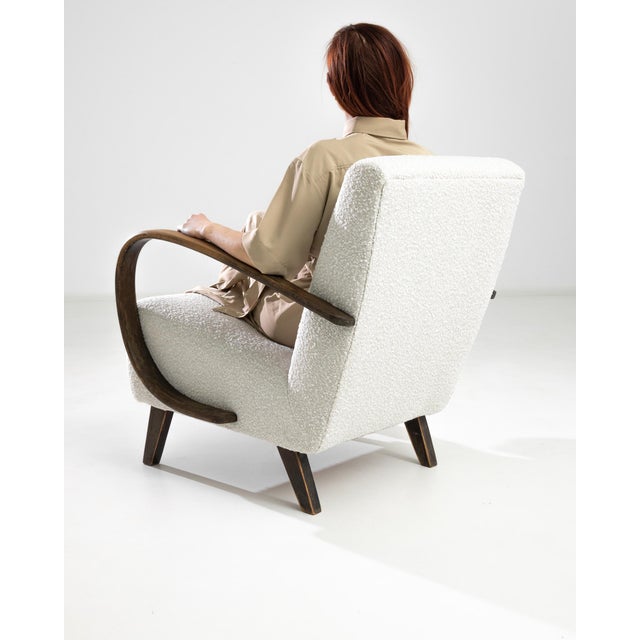 Jindrich Halabala 1950s Czech Wooden Armchair by J. Halabala For Sale - Image 4 of 7