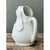 Crafted from glossy white ceramic, this vintage dog-shaped pitcher exudes mid-century whimsy with its sculptural, seated...