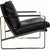 Preben Fabricius conversation loungechair model 710, upholstered in black leather and with a chrome frame. The chairs are...