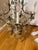 Metal 1920s Italian Iron and Crystal 4 Arm Chandelier With Crystal Fruits For Sale - Image 7 of 12